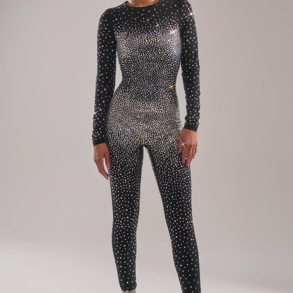 ALL ABOUT ME RHINESTONE JUMPSUIT - L - Picture 4 of 5